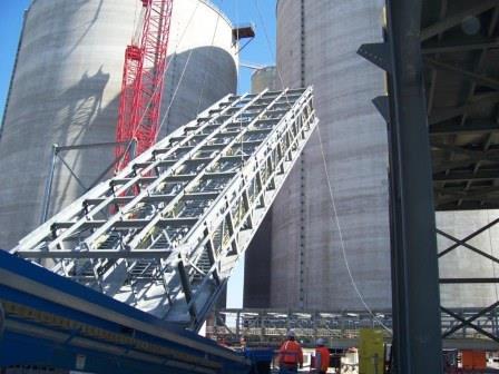 Holcim conveyer. Holcim (USA) Cement Plant - Washington Group Alberici (WGA) joint venture - World's largest cement facility.